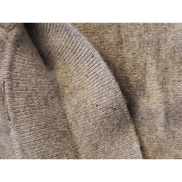 Woods & Gray Mens 100% Cashmere Polo Sweater Med. Gray Button Long Sleeve - Picture 6 of 11